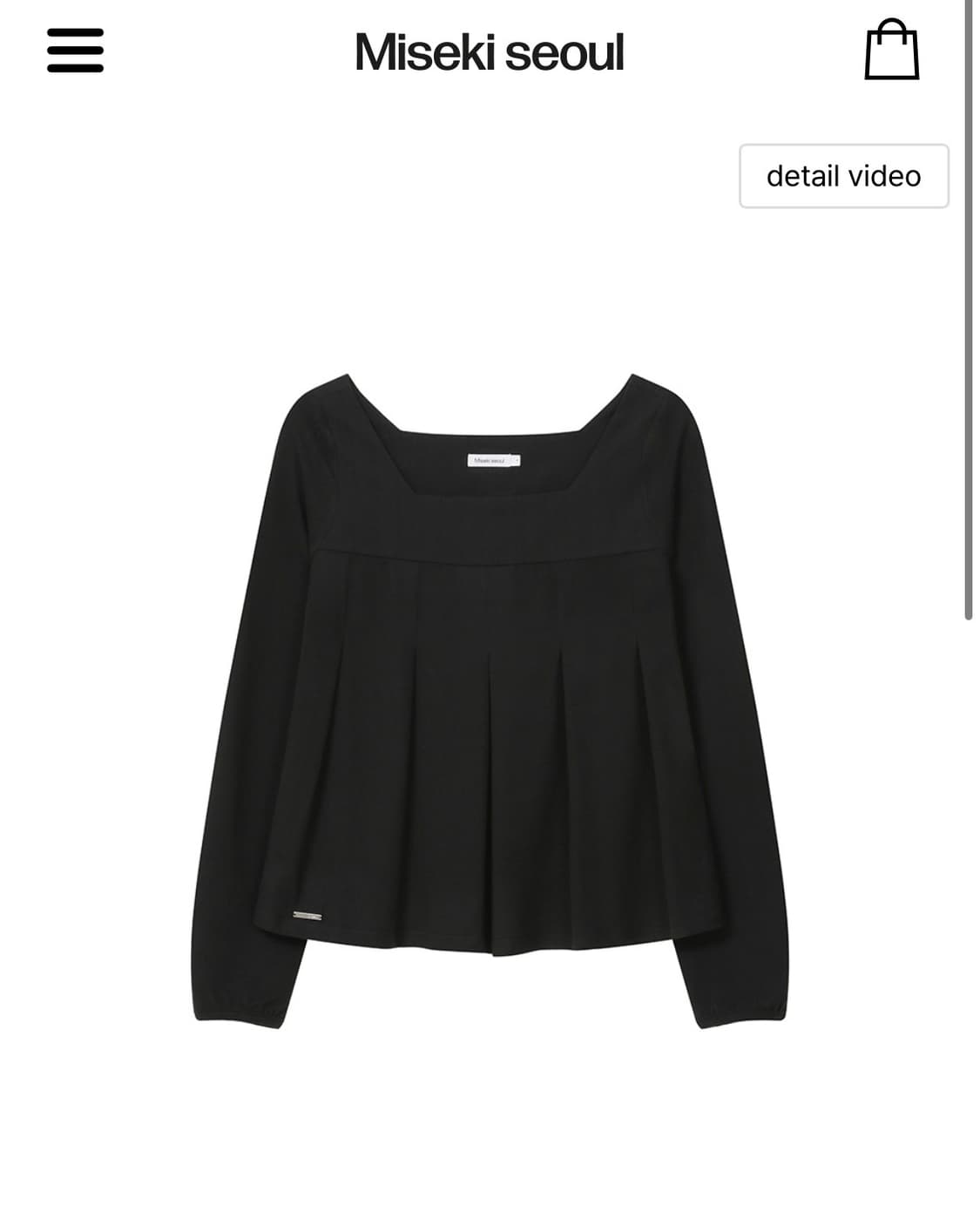 미세키서울 아코디언 플리츠 탑 상품이미지1