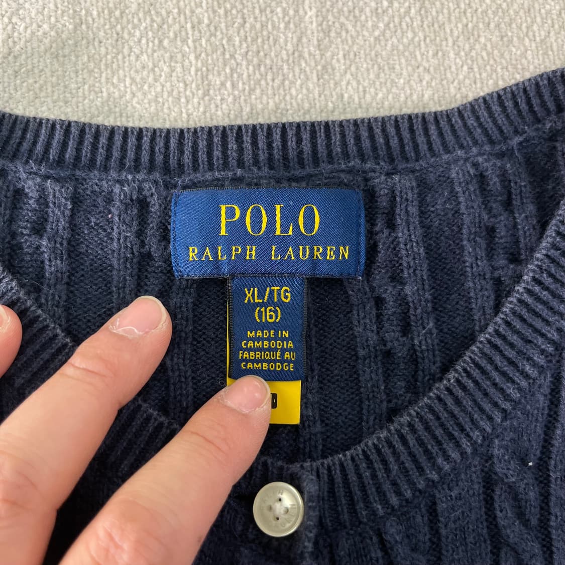 W 90 폴로랄프로렌 꽈배기 신형 가디건  상품이미지4