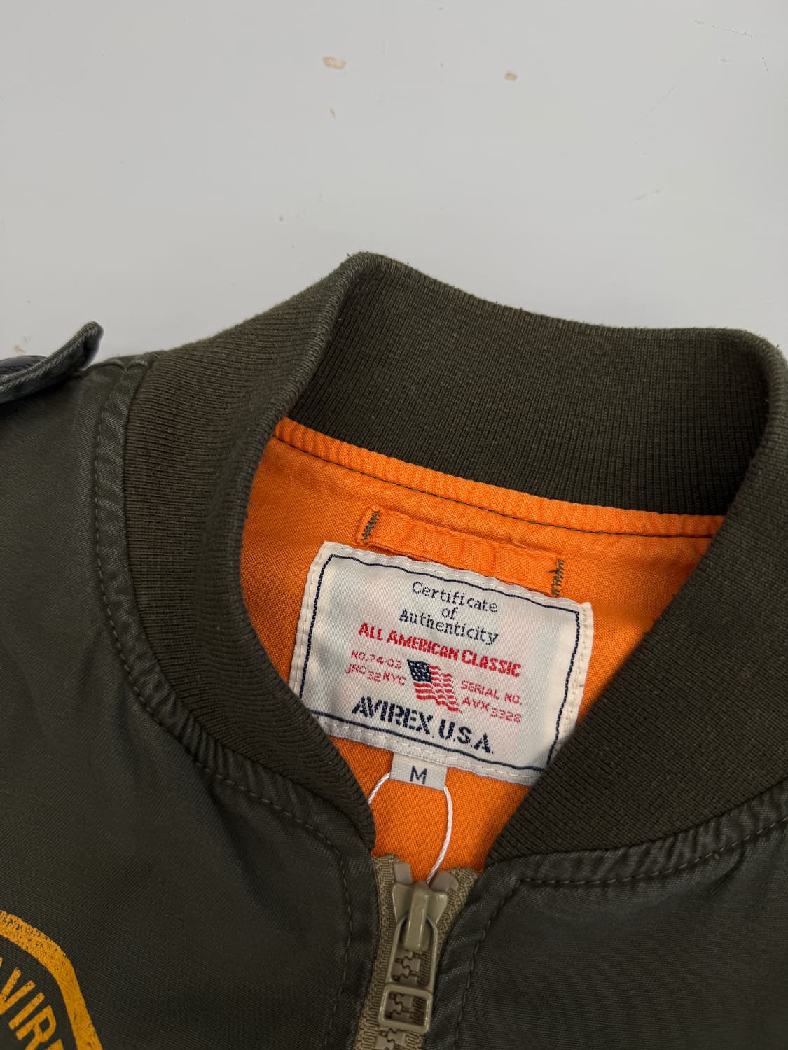 아비렉스 USA 코튼 팬텀 플라이트 봄버 자켓 상품이미지4