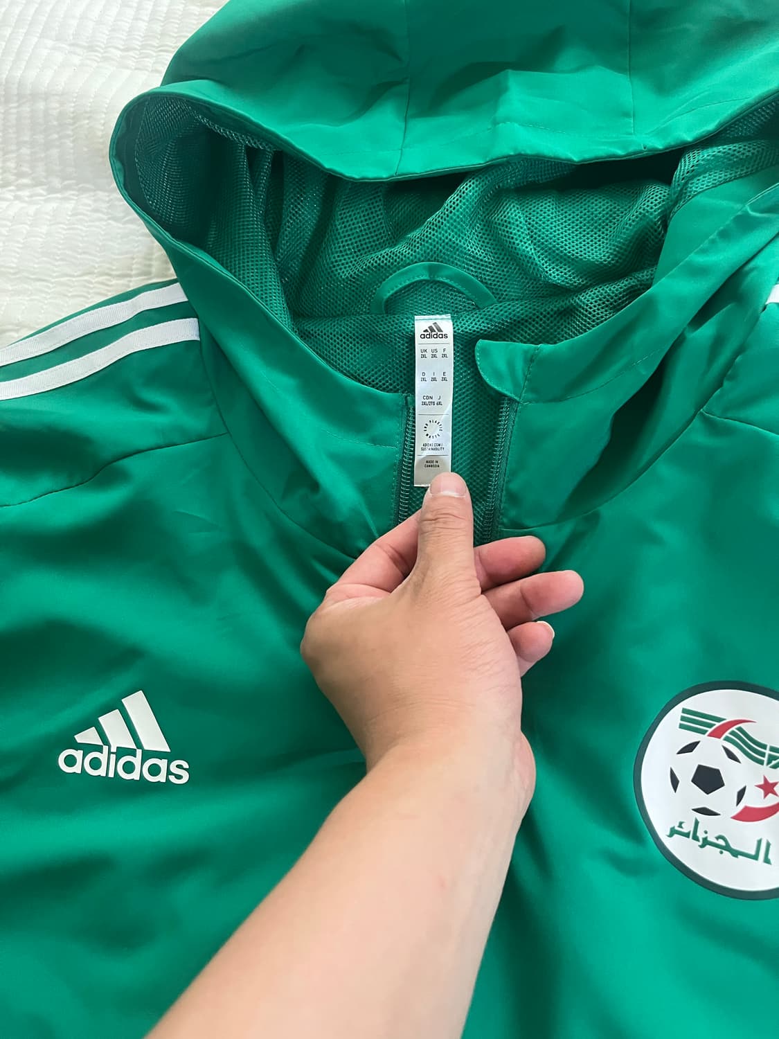 (거의새것 희귀) 팀 알제리 축구 국가대표 아디다스바람막이 2xl 110 상품이미지2