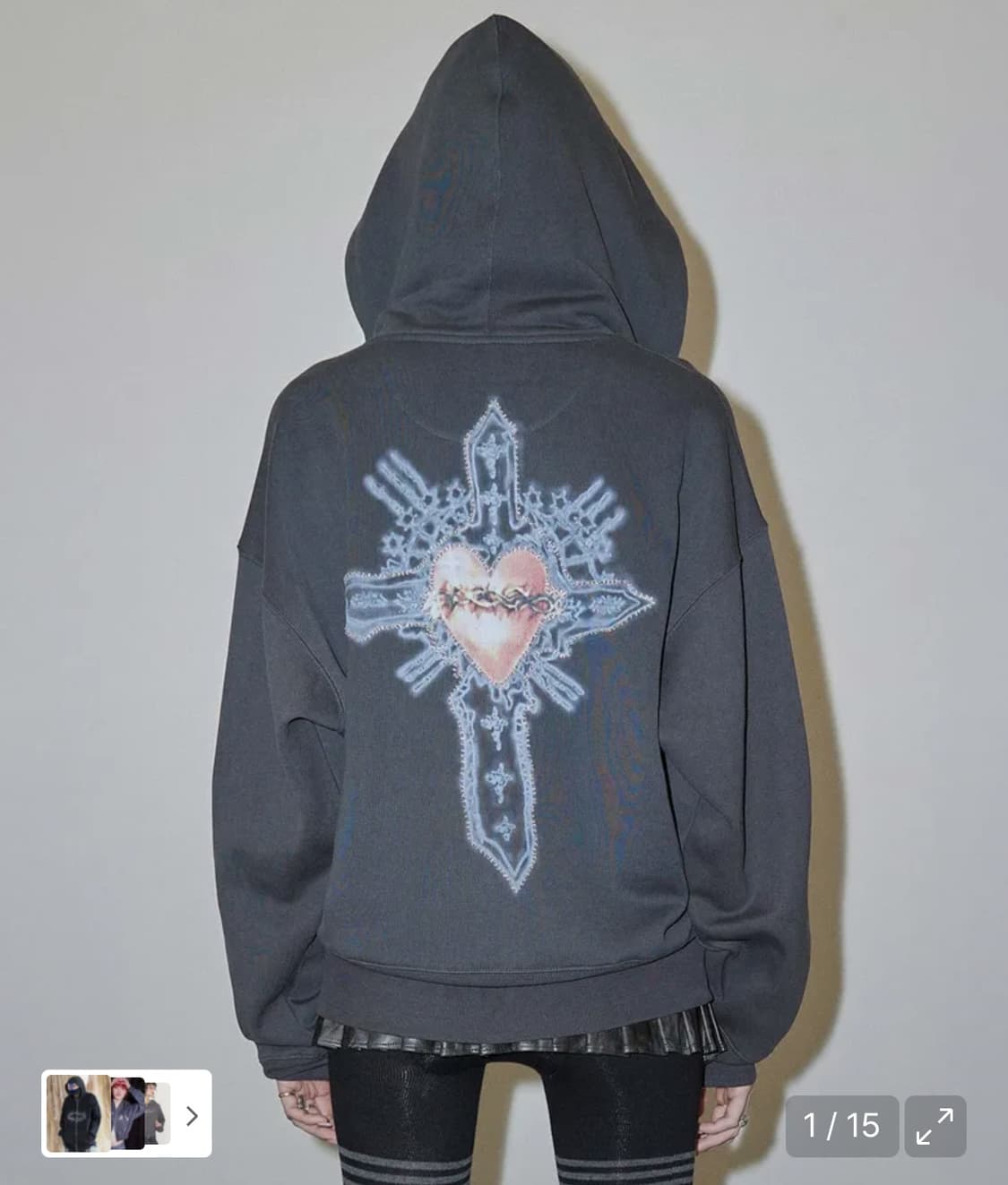 스컬프터 후드집업 차콜 상품이미지1