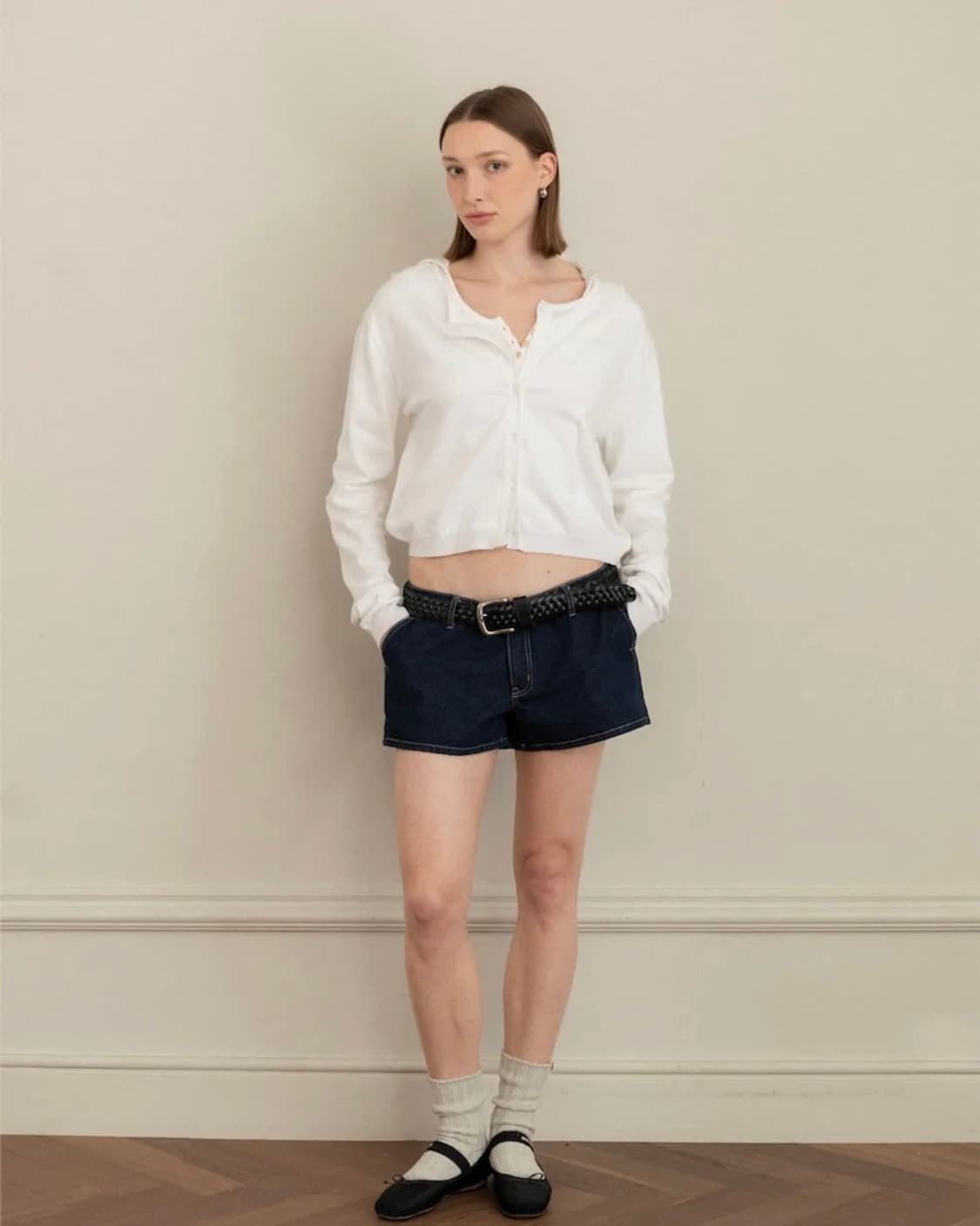 글로니 가디건 화이트 G EASY FIT KNIT CARDIGAN 상품이미지3