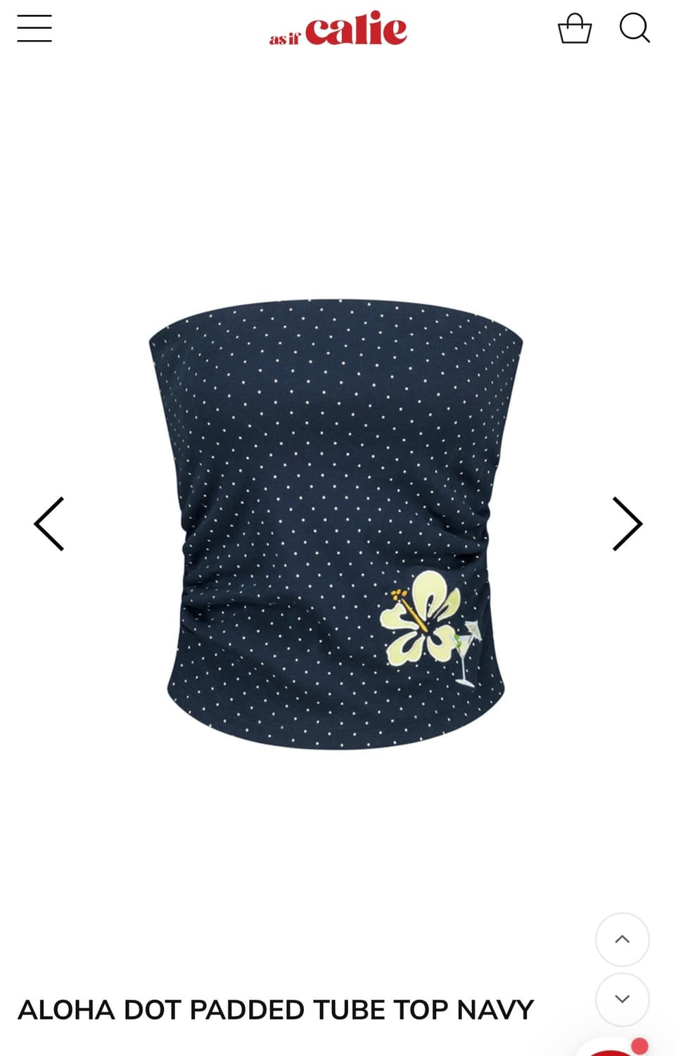 에즈이프캘리 ALOHA DOT PADDED TUBE TOP 상품이미지1