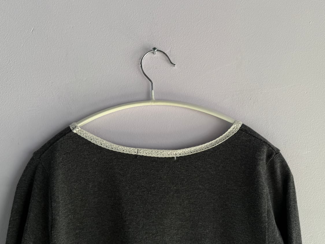 일본빈티지 차콜 레이스 롱슬리브 , 원피스, 코튼원피스 상품이미지10