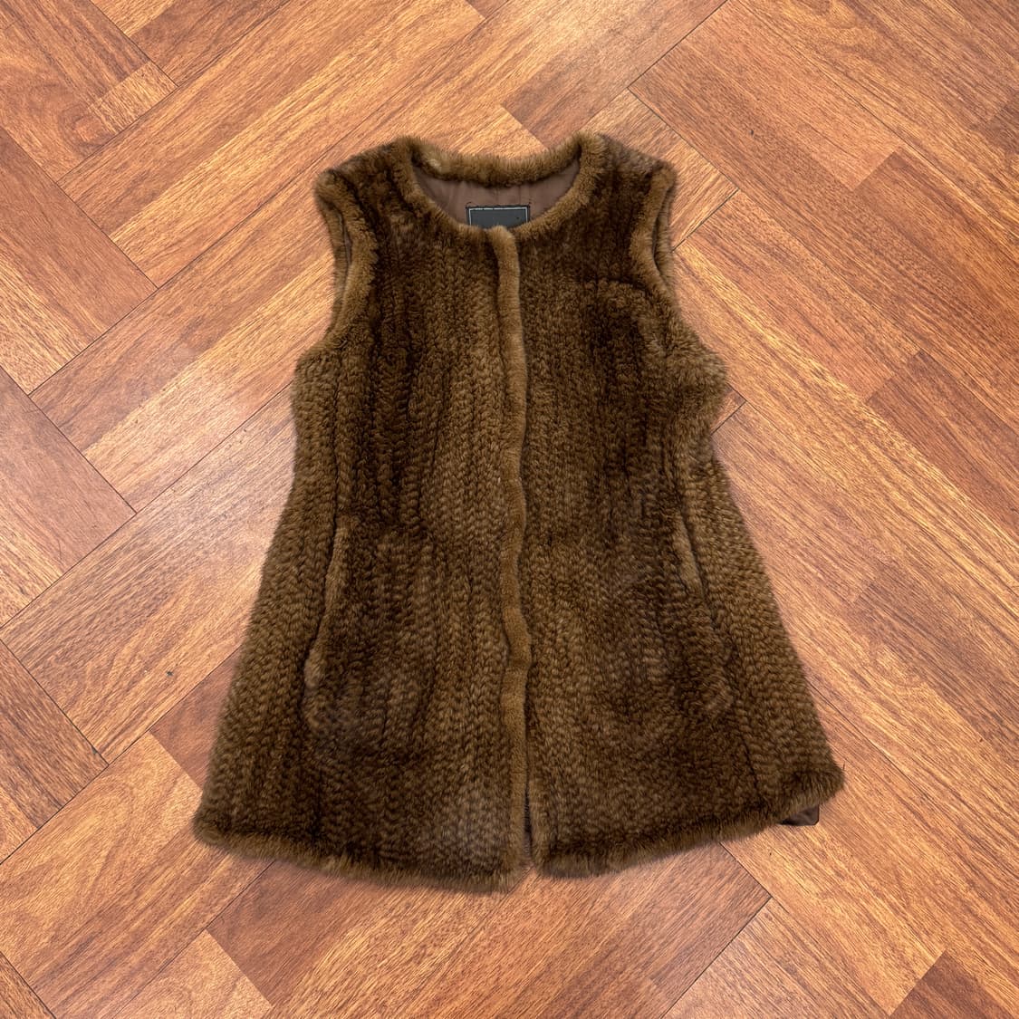 여성용 95 JINDO 진도 밍크 롱 베스트 자켓  상품이미지1