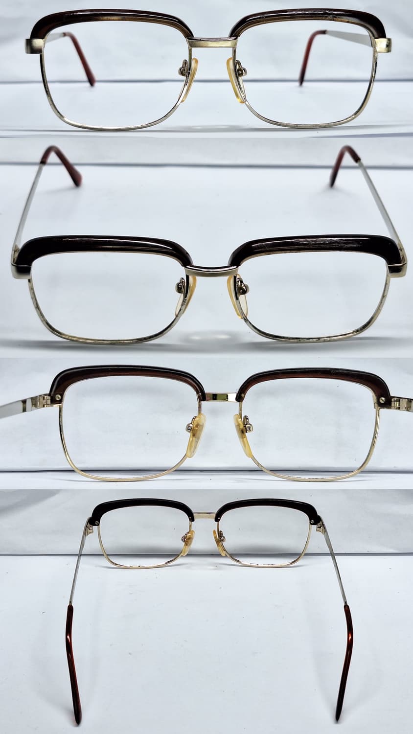 90s 일본 빈티지 FK-82 브로우라인 하금테 안경테 52mm/레트로  상품이미지4