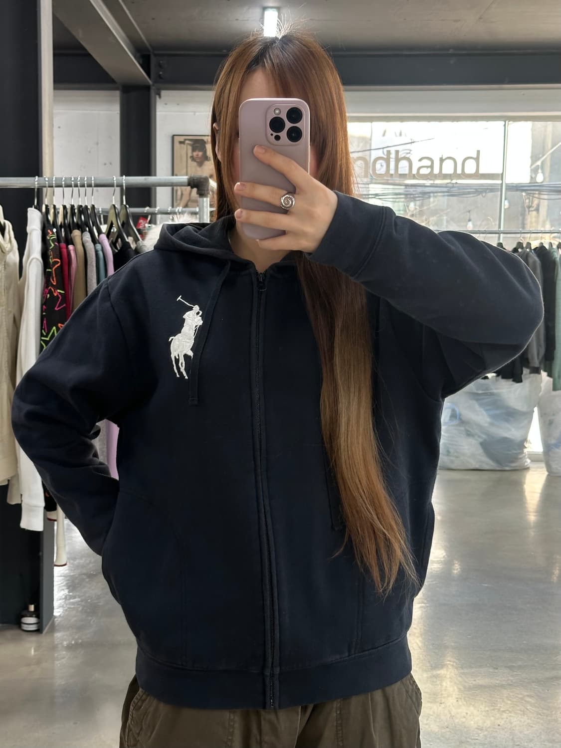 폴로랄프로렌 빅포니 보더핏 후드집업 상품이미지3