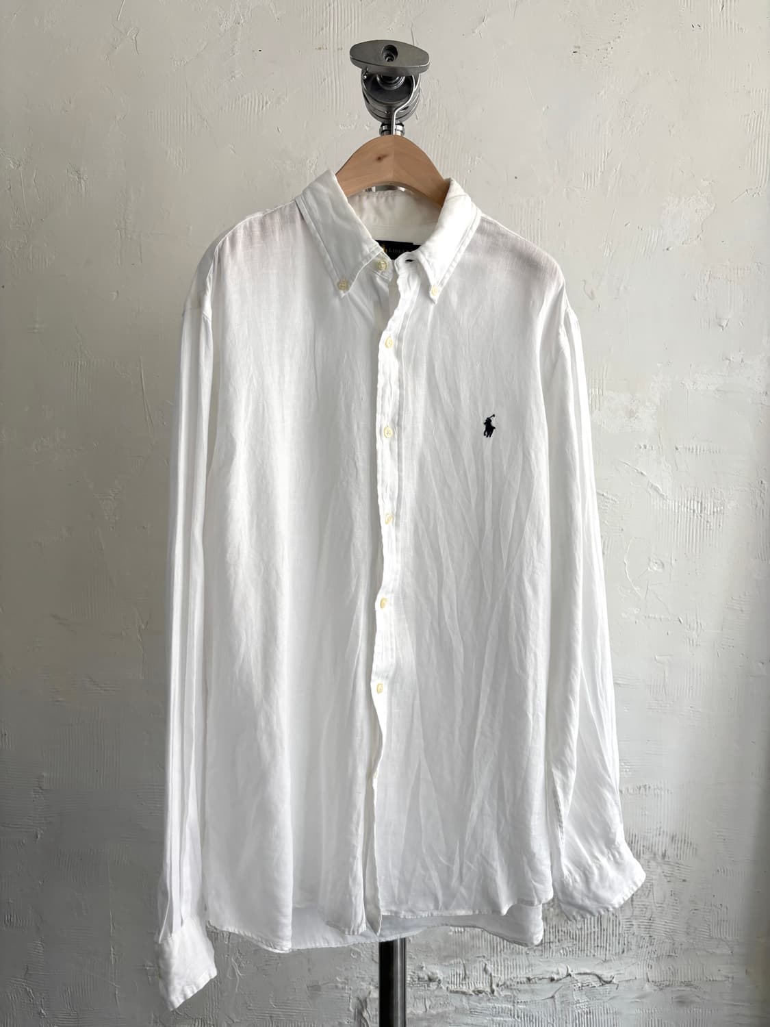 Polo 폴로 랄프로렌 신형 화이트컬러 클래식 핏 린넨셔츠 상품이미지1