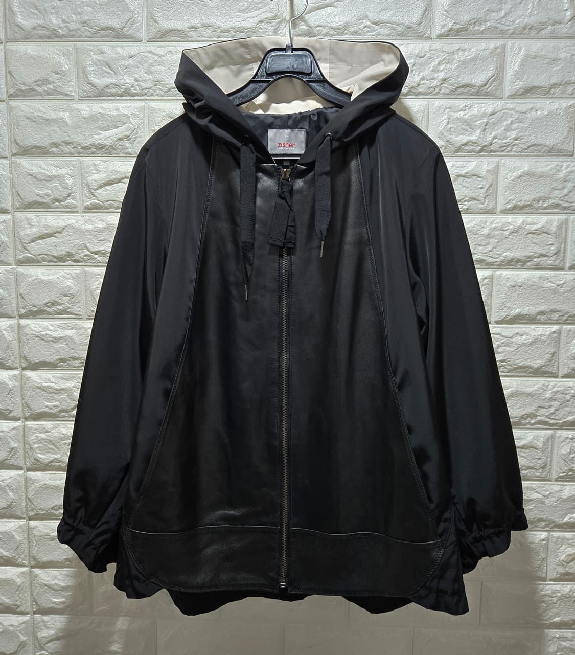 거의새것/ 지센 양가죽 배색 후드집업 자켓 100 상품이미지1