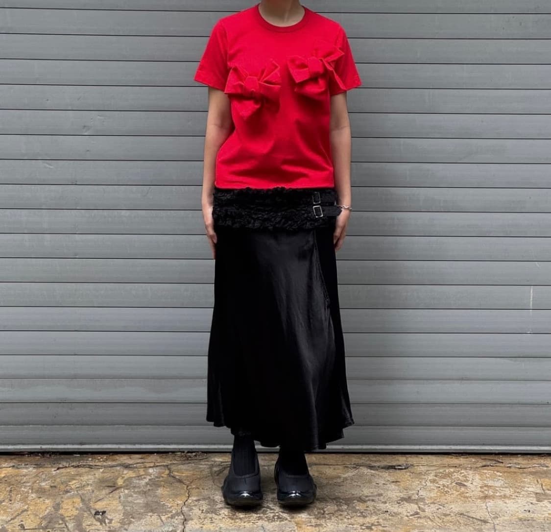 꼼데가르송 걸 리본 반팔 티셔츠(택o) 상품이미지1