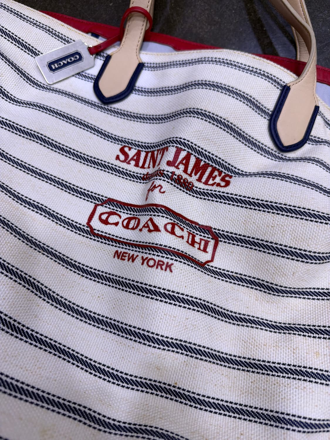 코치 x 세인트제임스 콜라보 시티 코튼 토트백 쇼퍼백 상품이미지5