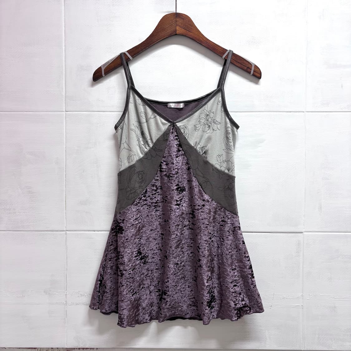 ANDISSTION 패치 벨벳 퍼플 나시 슬리브리스 JPN 상품이미지1