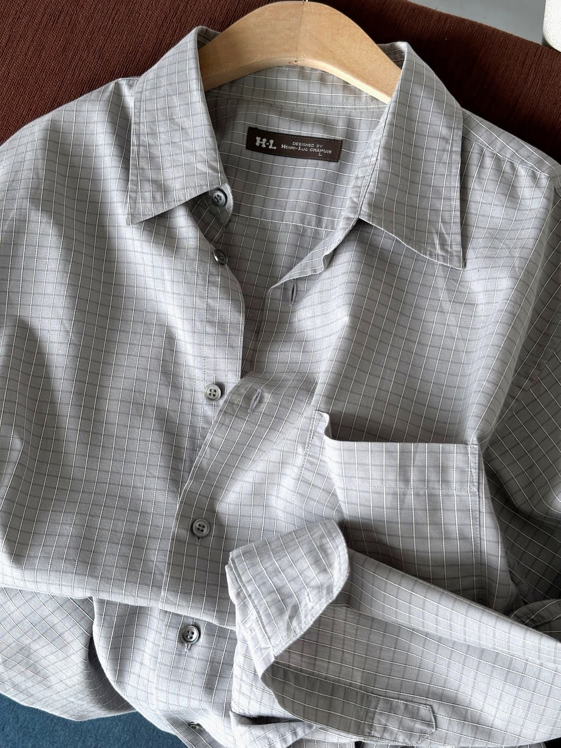 Light cotton graph check L/S shirt 상품이미지1