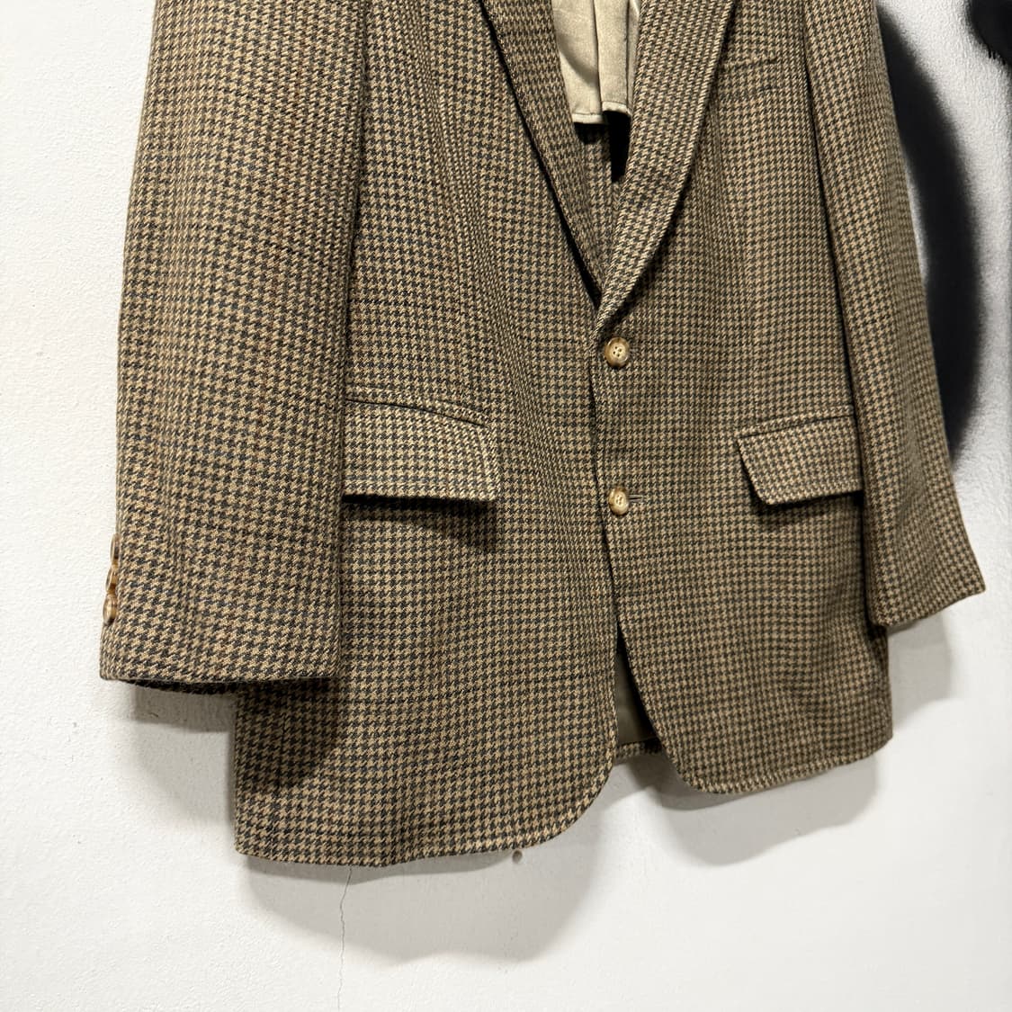 브룩스 브라더스 하운드 투스 체크 울100% 싱글 블레이저 자켓 상품이미지4