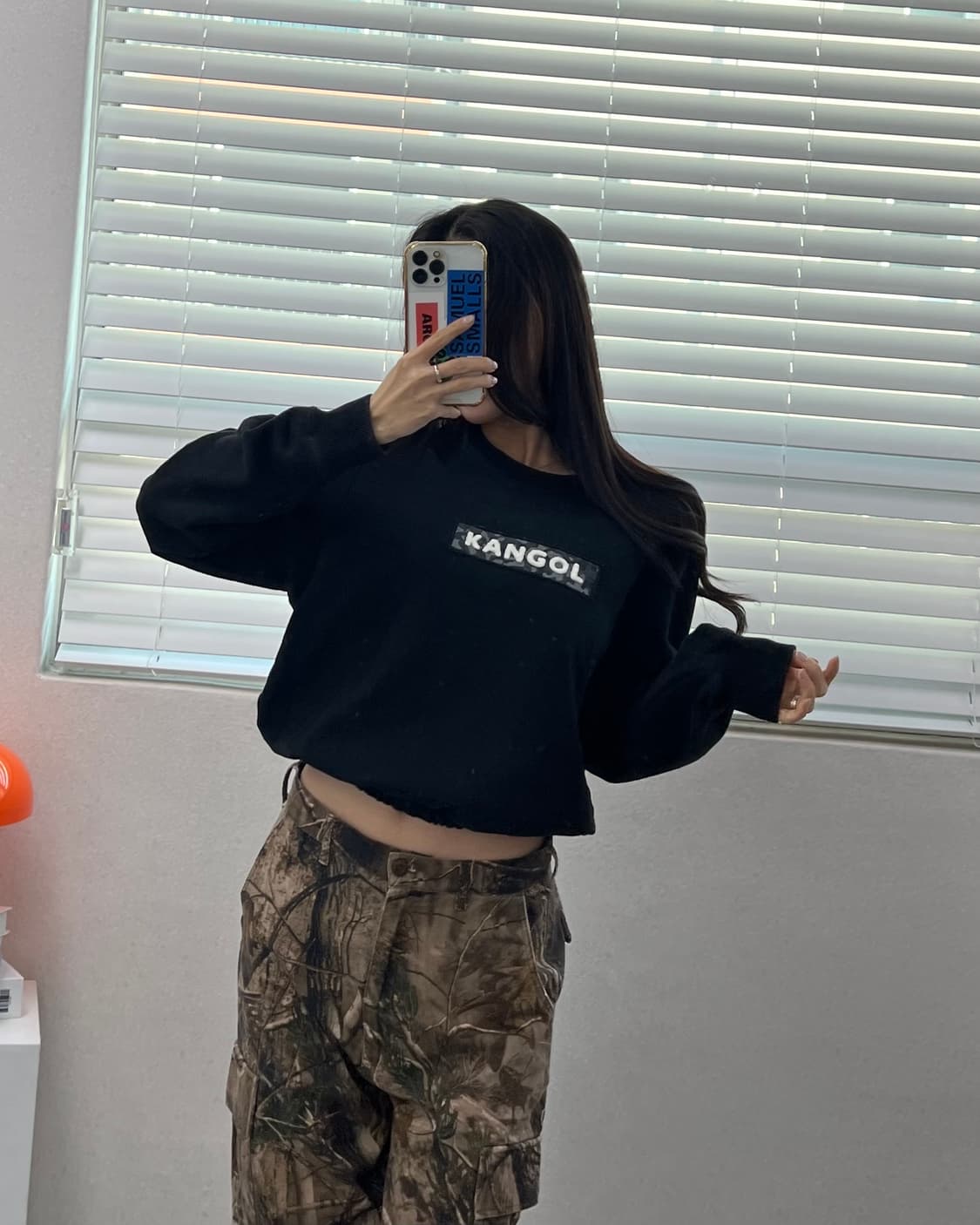 (WOMEN)캉골 크롭 맨투맨-M1748 상품이미지5