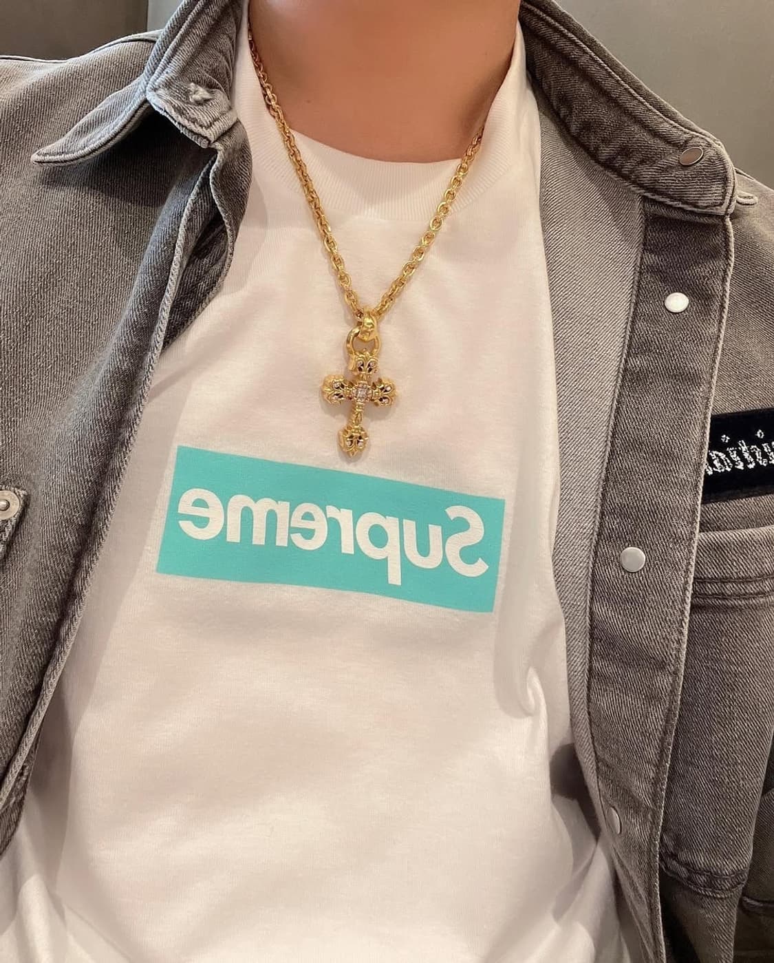 슈프림 x 티파니앤코 박스로고 티셔츠 21FW 상품이미지8