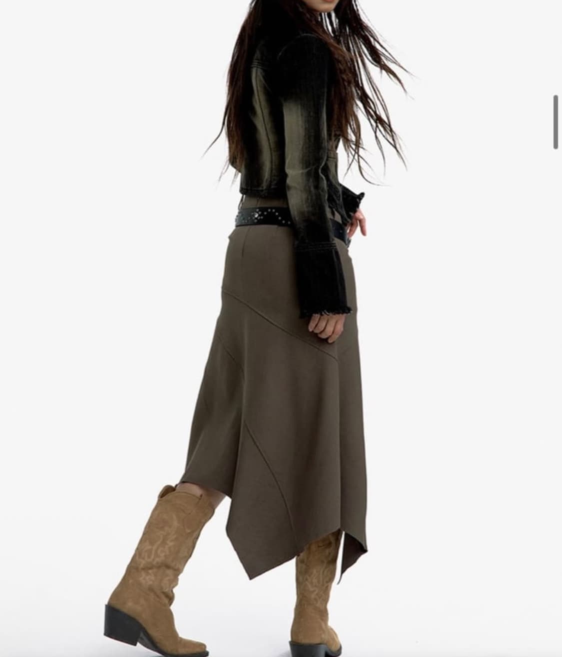 카시코) Paneled Gored Skirt GR M 상품이미지3