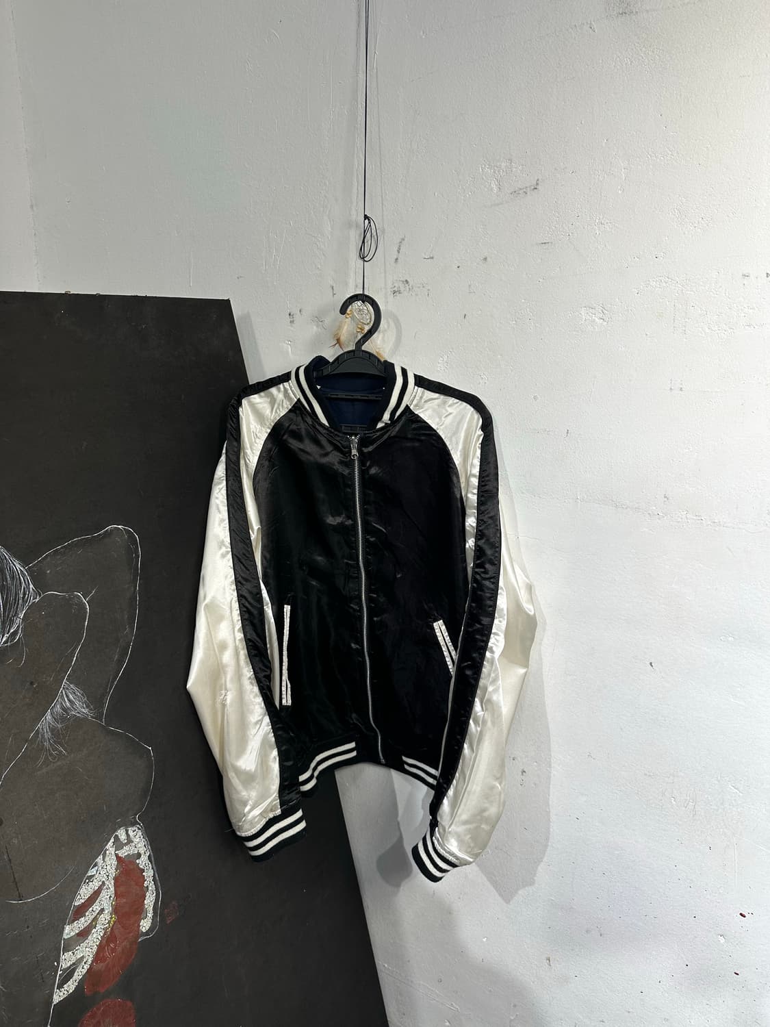 Jpn 일본빈티지 재패니즈 오리엔탈 네이비 블랙 양면 스카잔 자켓 상품이미지9