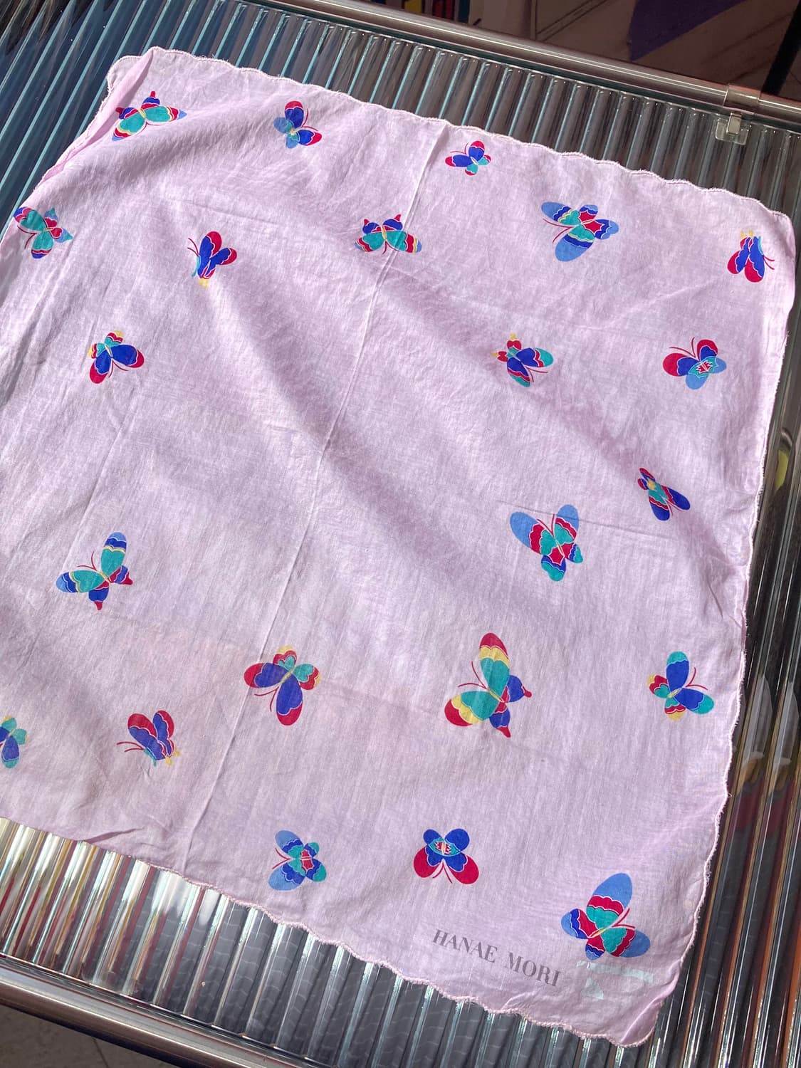 빈티지 나비 패턴 손수건 상품이미지2