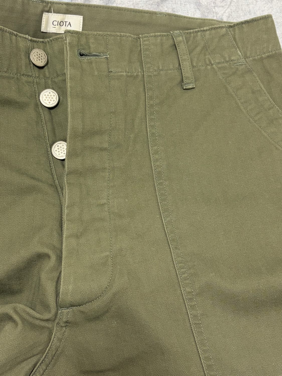 5 사이즈 ) CIOTA 시오타 헤링본 베이커 팬츠 스톤바이오  상품이미지4