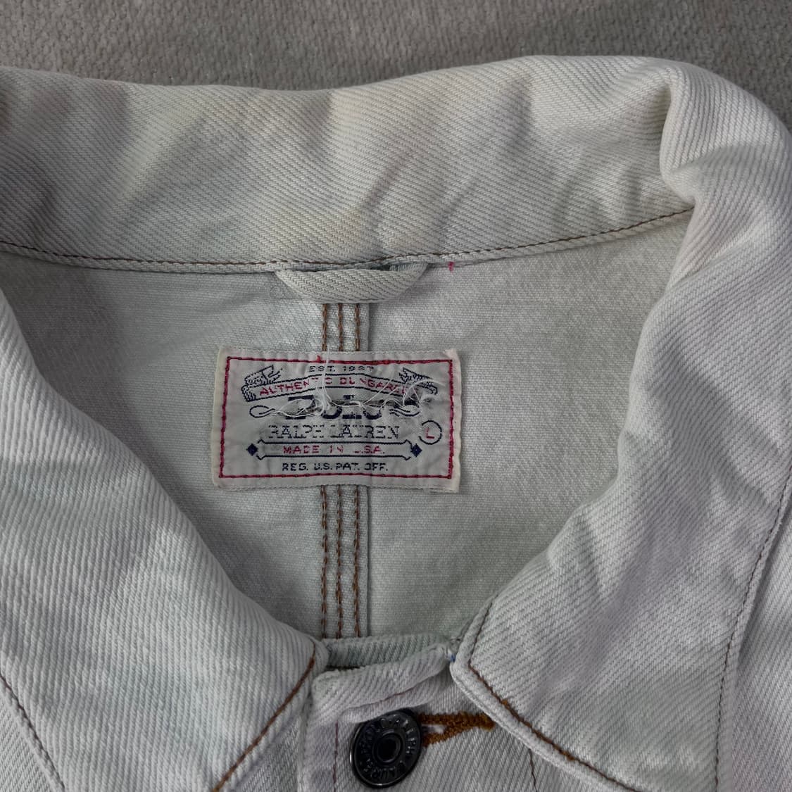 100 폴로 랄프로렌 90s 헝가리 데님 자켓  상품이미지3