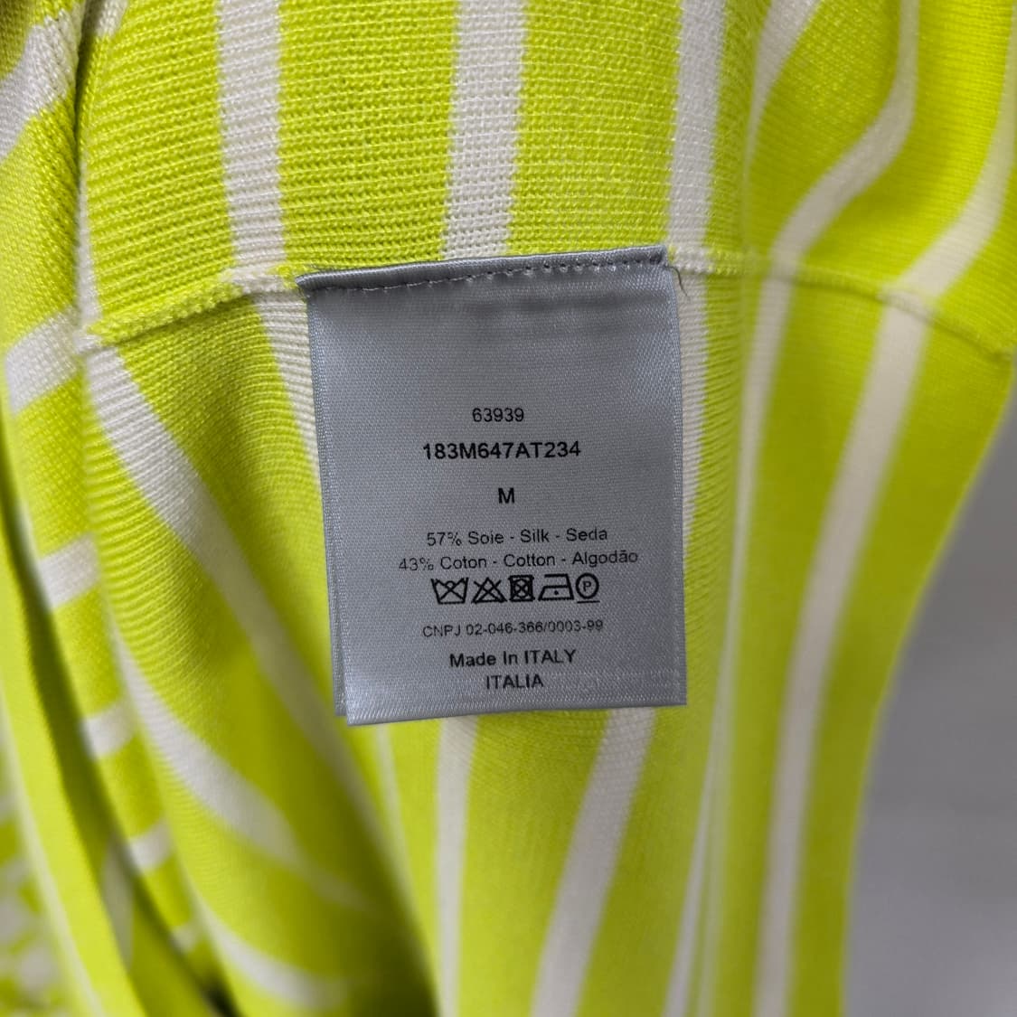 디올 스트라이프 반팔 니트 m사이즈 105 110 판매 상품이미지3