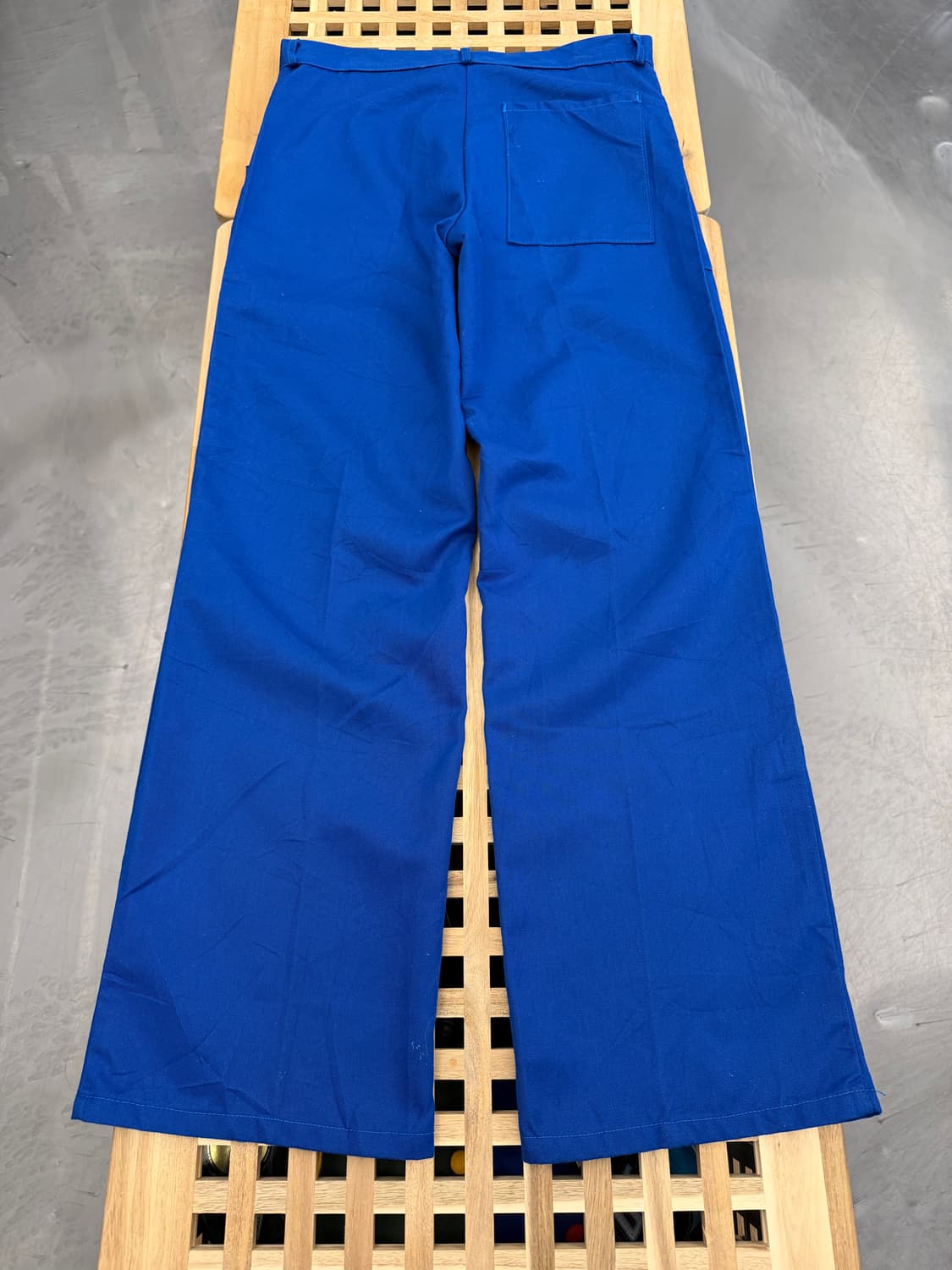 1980s WASHED BLUE DRESS 프렌치 슬랙스 워크팬츠 상품이미지2