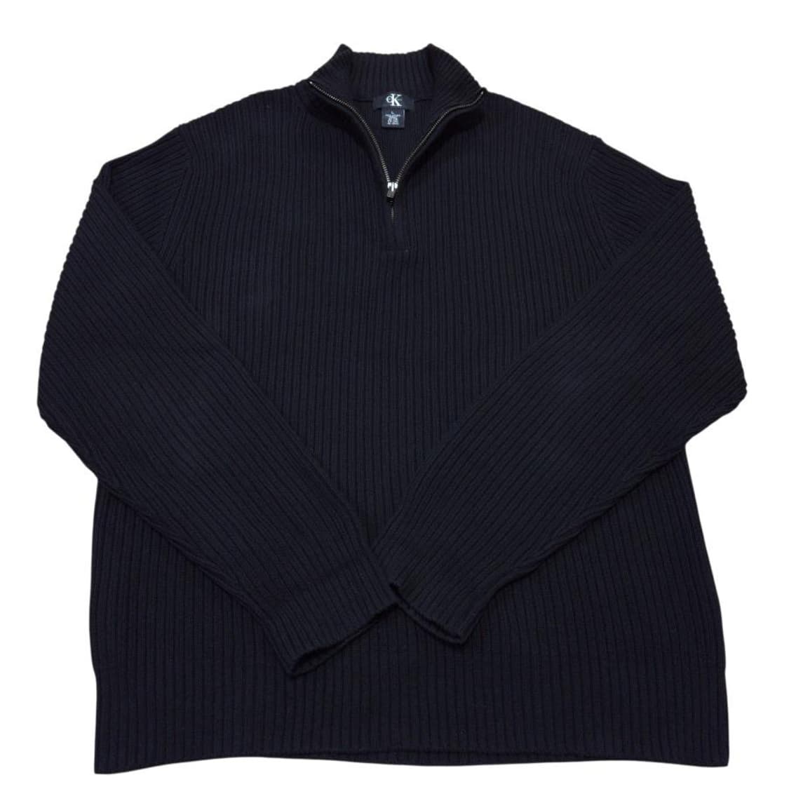 CK 캘빈클라인 코튼 반집업 니트 상품이미지1