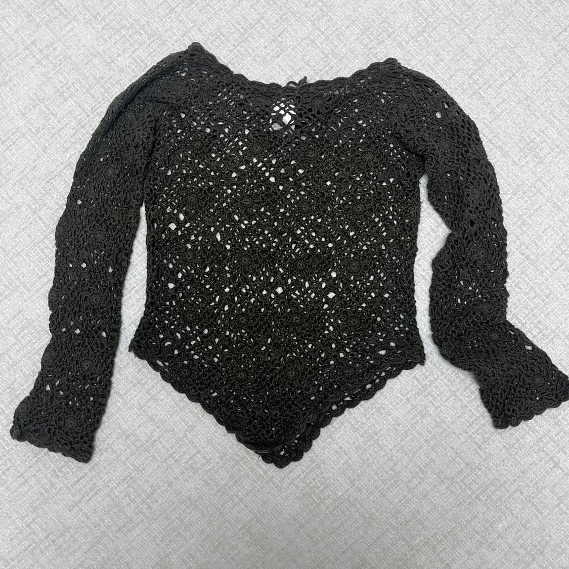 히피 빈티지 레이스 니트 탑 상품이미지5