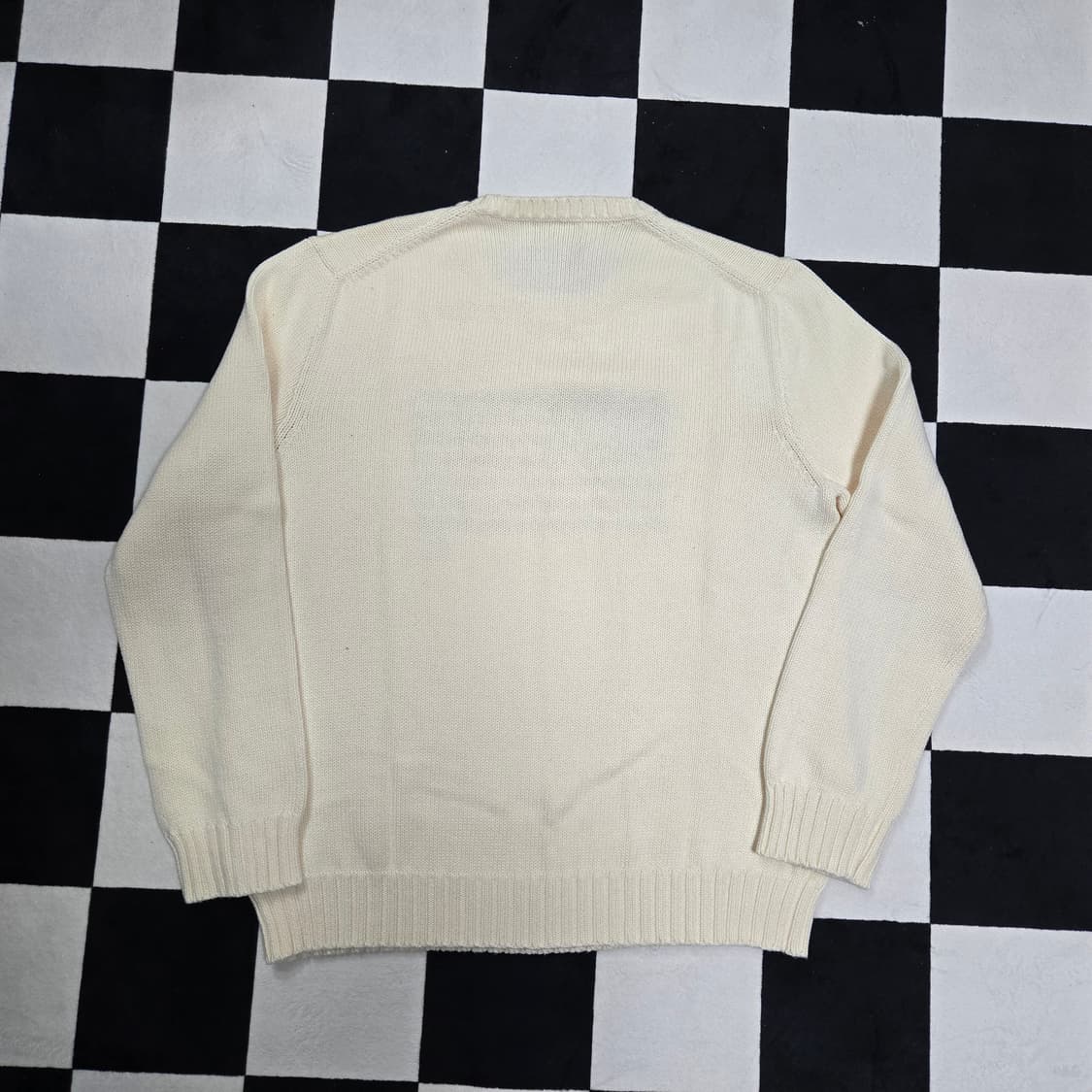 M 폴로랄프로렌 성조기니트 크림 made in usa 상품이미지5