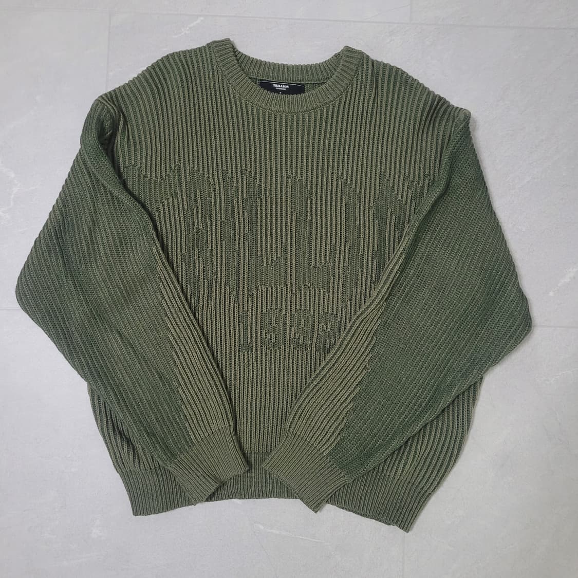 트릴리온 카키 니트M 상품이미지2