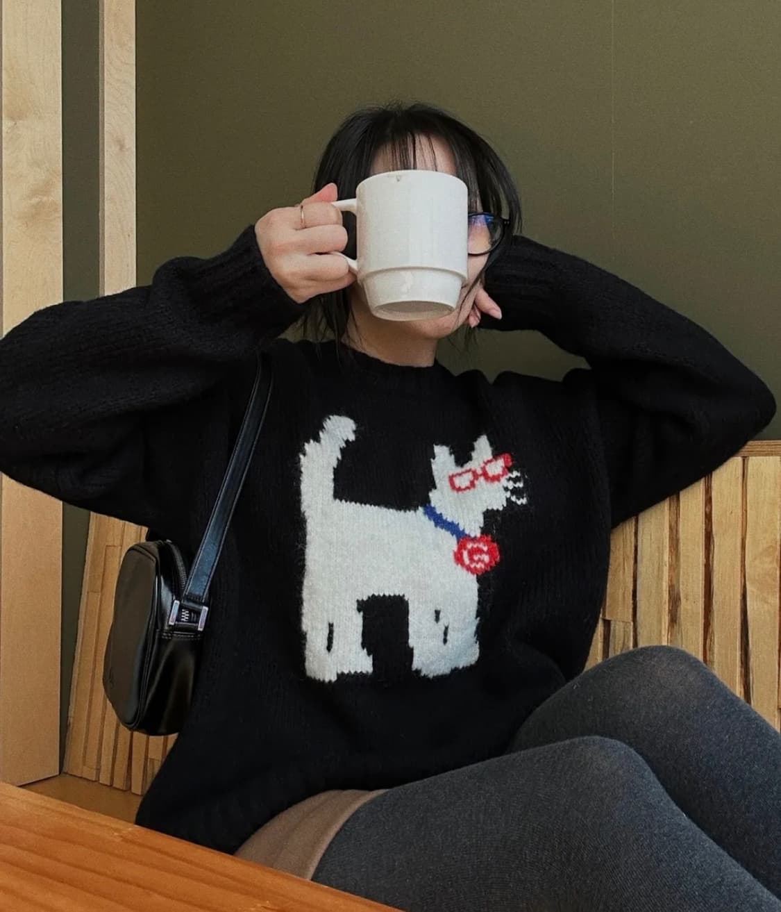 그레일즈 니트 L (2) 라지 블랙 새상품 상품이미지5