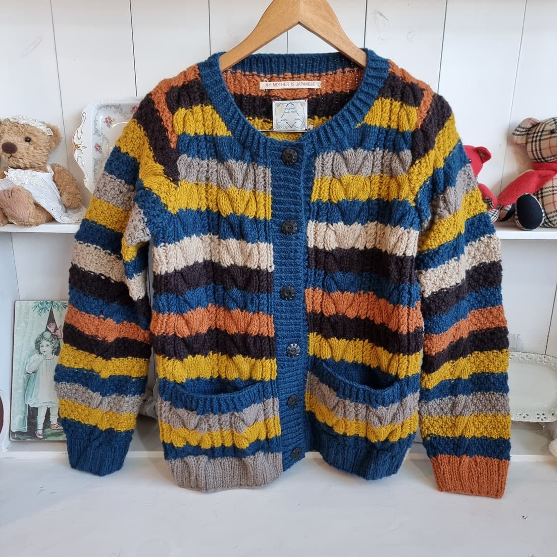MY MOTHER IS JAPANESE 스트라이프 니트 가디건 상품이미지1