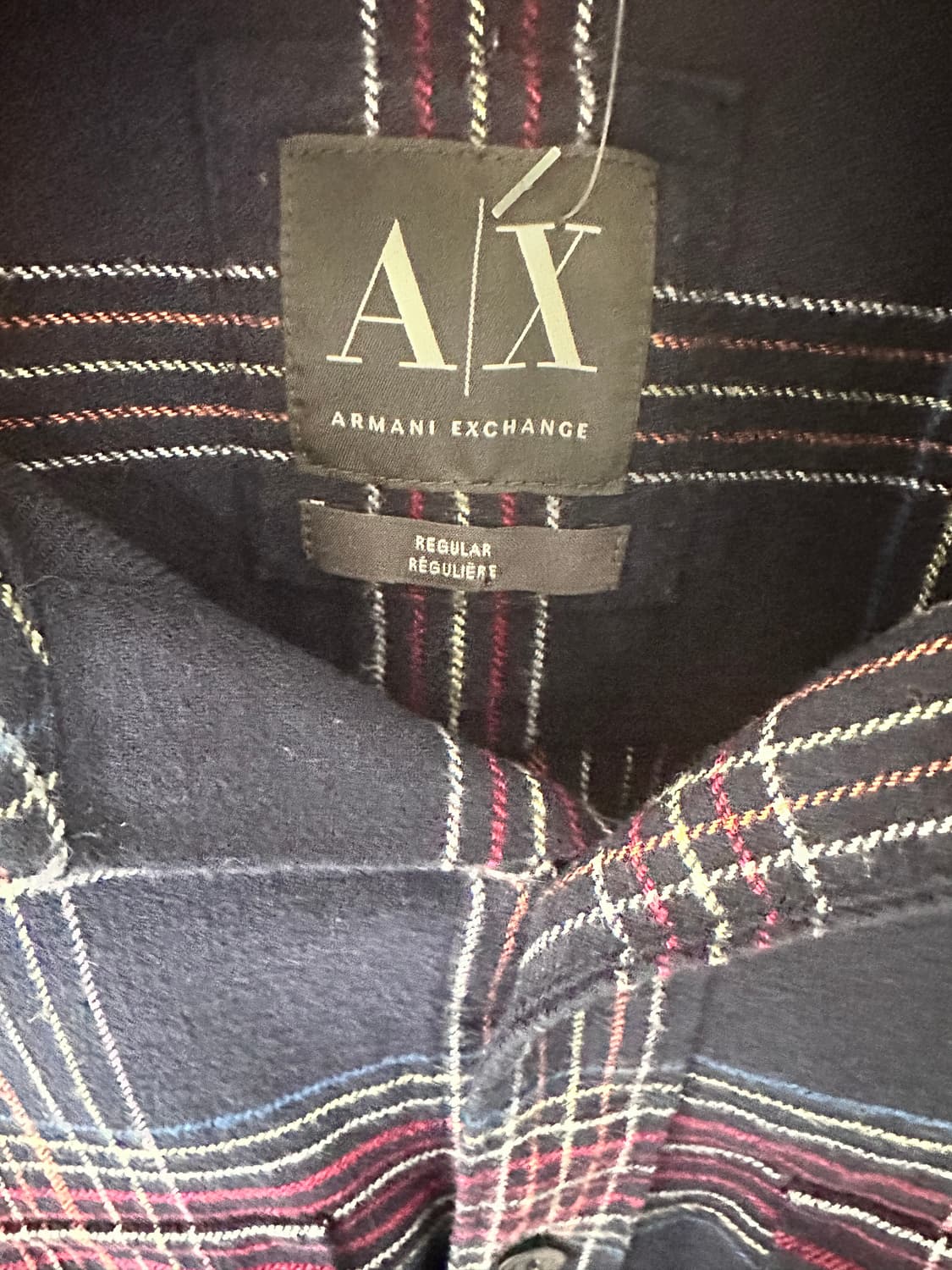 아르마니 익스체인지 체크 남방(사이즈M)겨울용 상품이미지2