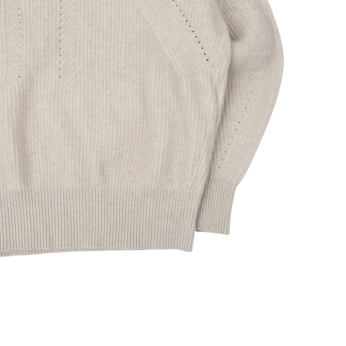 Coor 쿠어 투톤 펀칭 크루넥 니트 스웨터 상품이미지4