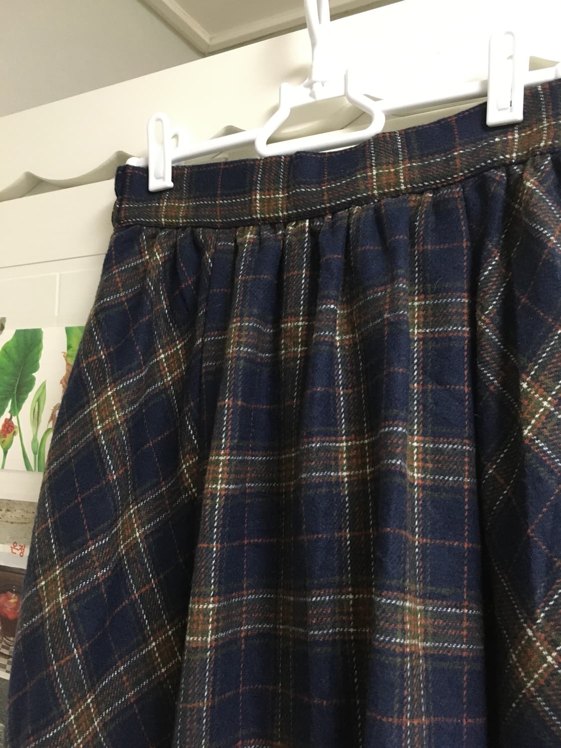 일본빈티지 하구미 모리걸 겨울 롱치마 체크 스커트 아오이유우 상품이미지2