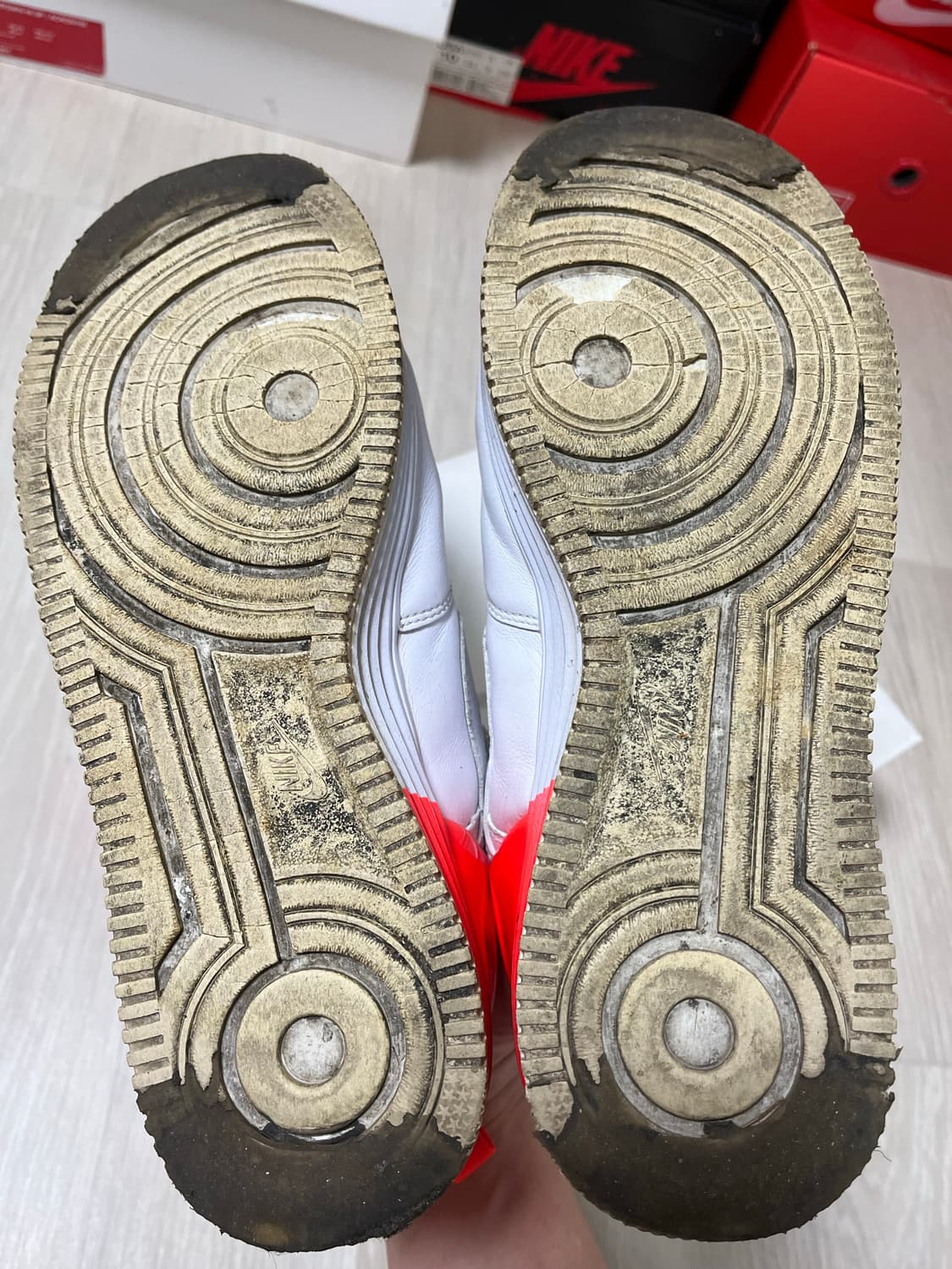 나이키x아크로님 포스 흰/주 상품이미지5