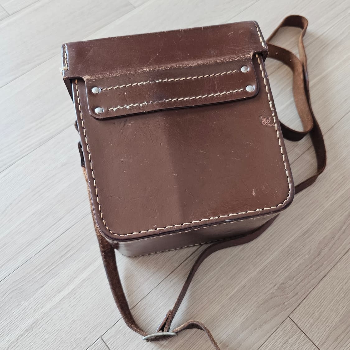 Bell & Howell 1950년대 빈티지 레더 카메라 가방 크로스백 상품이미지7