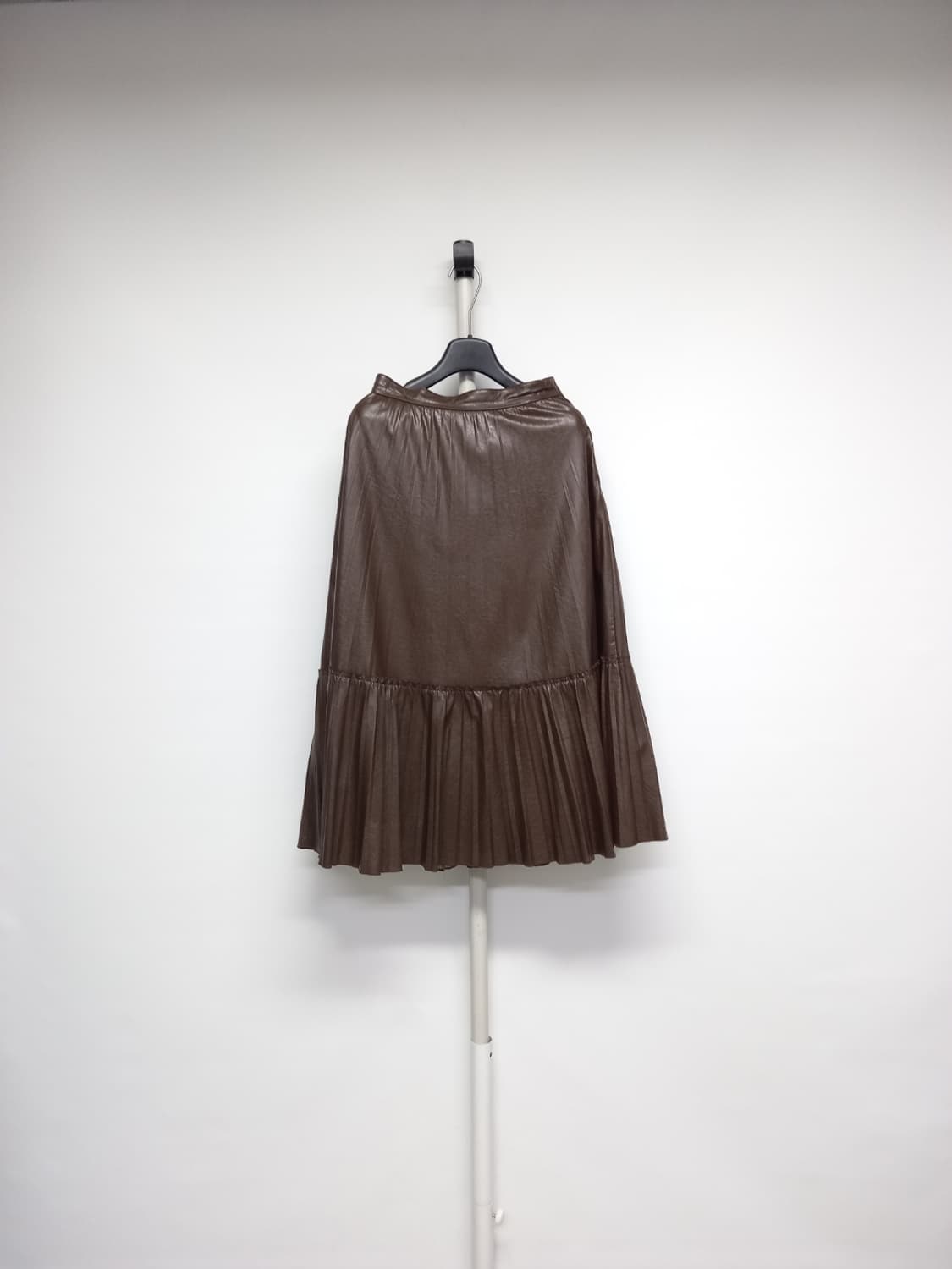 SJSJ 춘추동 페이크 레더 플레어 롱 스커트 44 상품이미지1