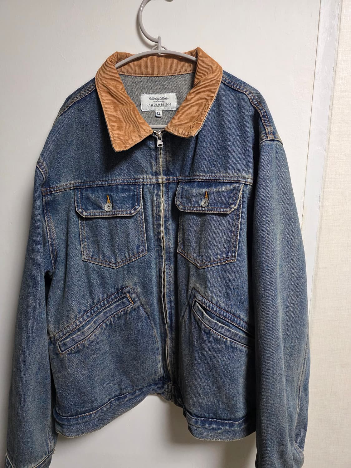 유니폼브릿지 코듀로이 카라 데님 자켓 XL 상품이미지1