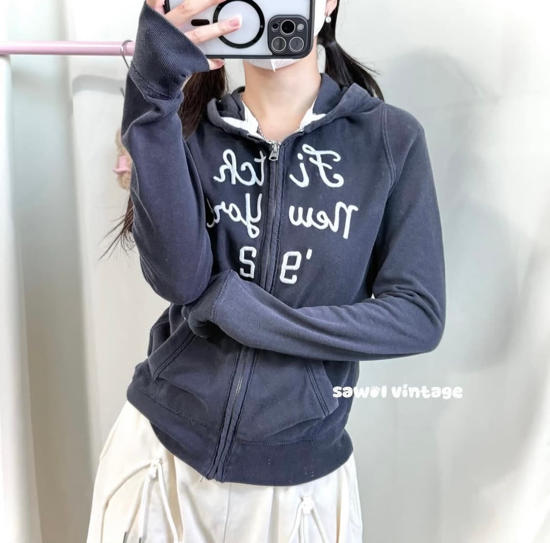 아베크롬비 희귀매물 네이비 후드집업 상품이미지1