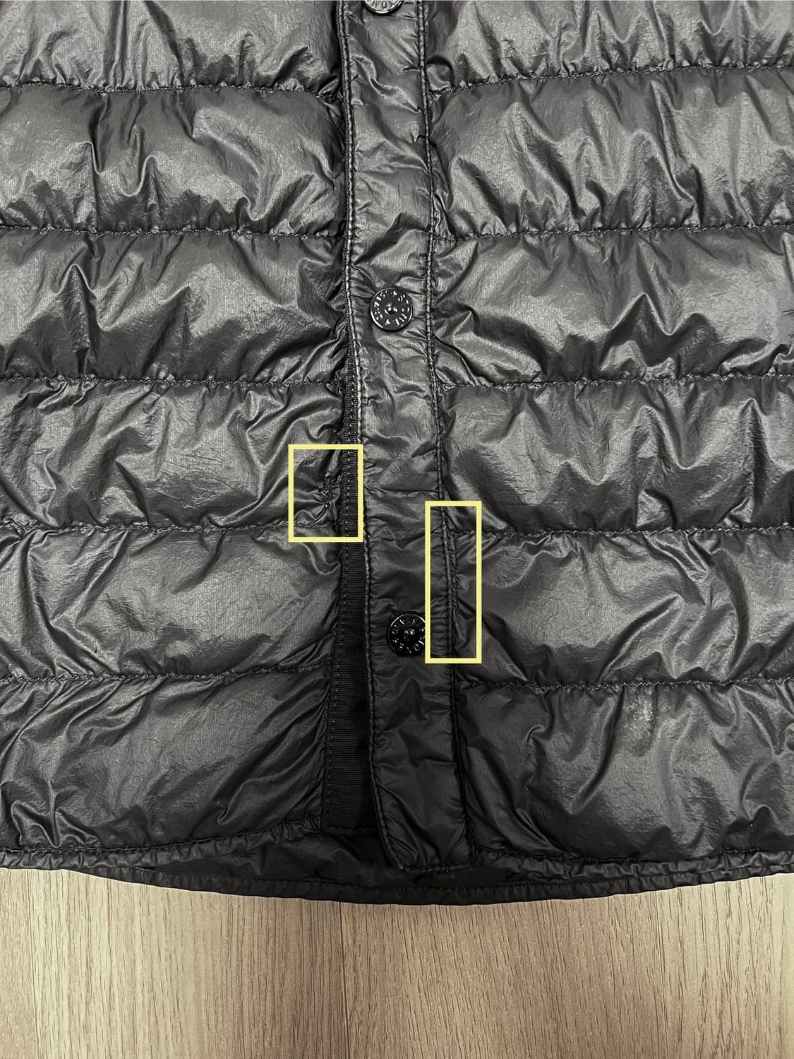 [L] 스톤아일랜드 가먼트 다이드 마이크로얀 다운 셔츠 블랙 상품이미지9