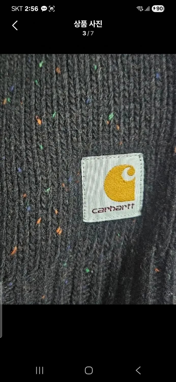 [XL]칼하트 앵글리스틱 니트 스웨터 블랙 상품이미지3