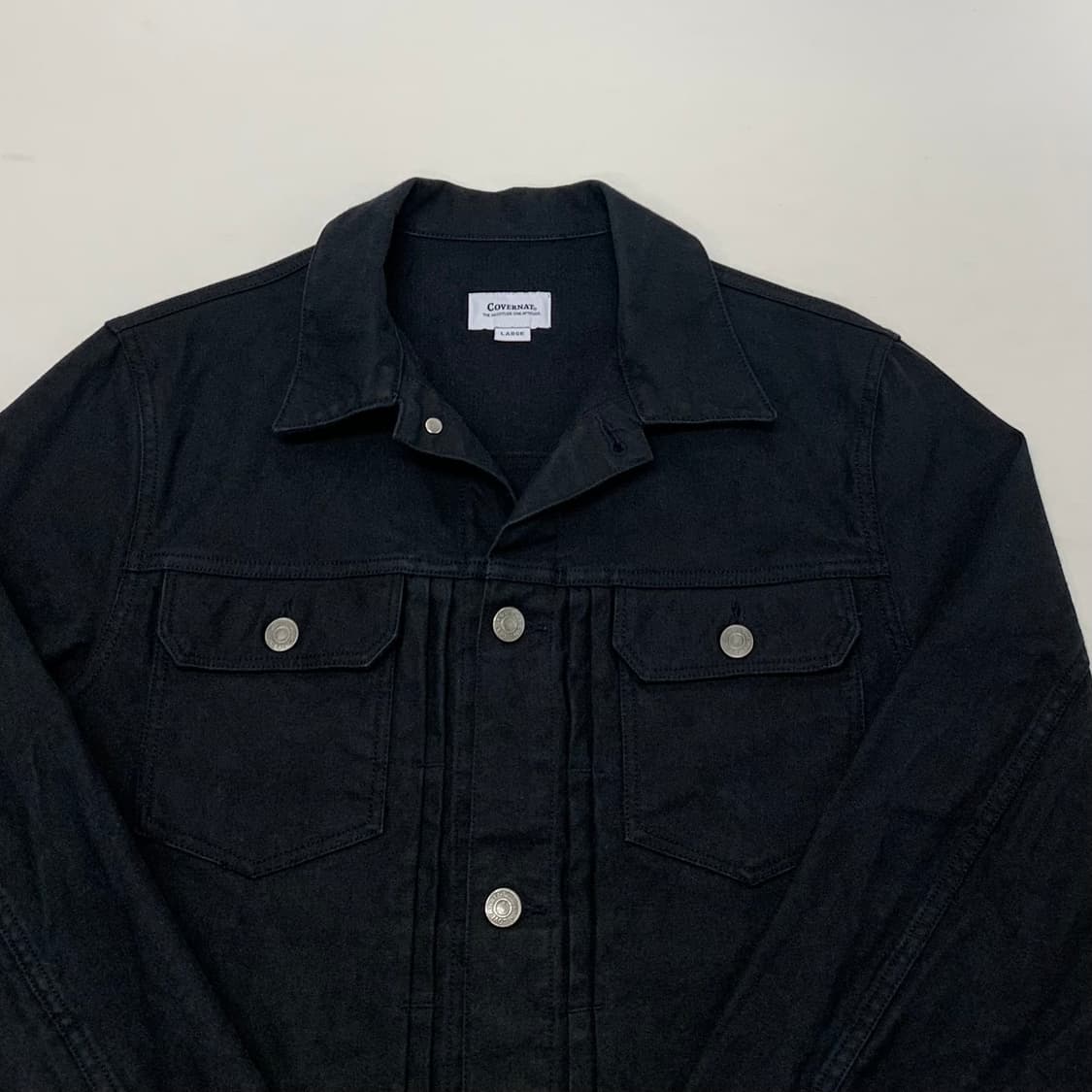 커버낫 블랙 트러커자켓 (L) 상품이미지2