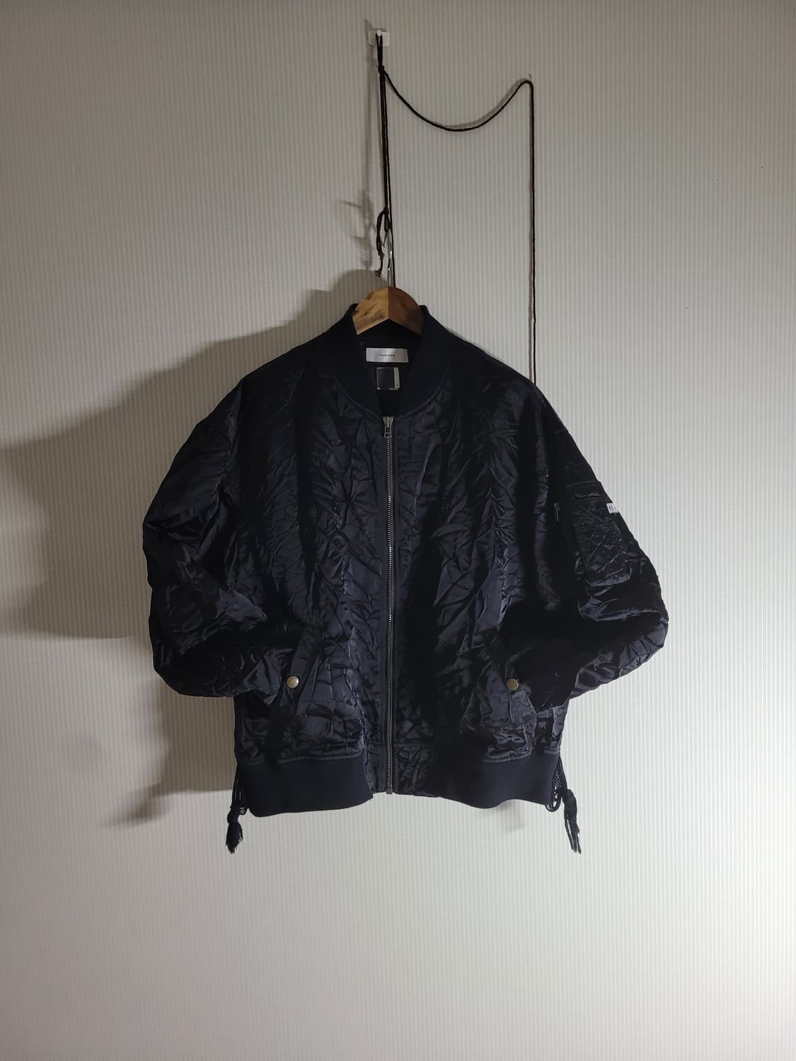 파세타즘 주름가공 봄버 자켓 상품이미지4