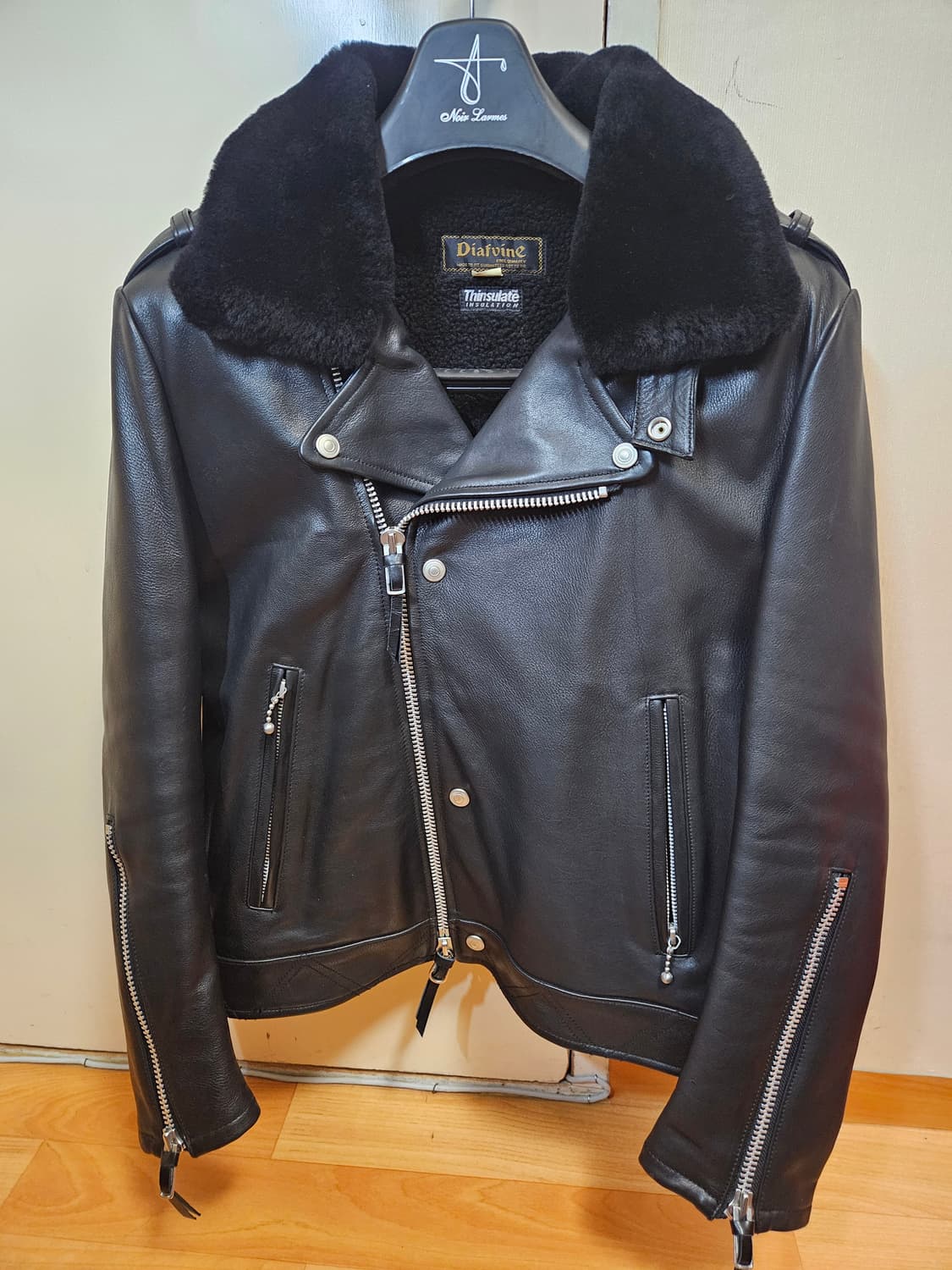 95 M) 디아프바인 죠니 무스탕 가죽자켓 상품이미지1