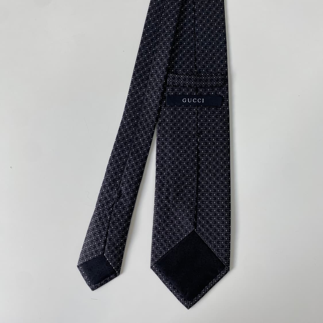 구찌(GUCCI) GG모노그램 명품 정품 블랙넥타이 7.8cm 상품이미지3