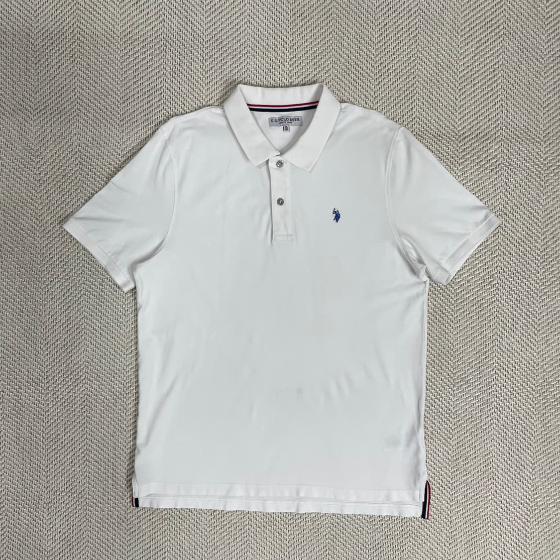 U.S. POLO ASSN. 화이트 카라티 XL 상품이미지1