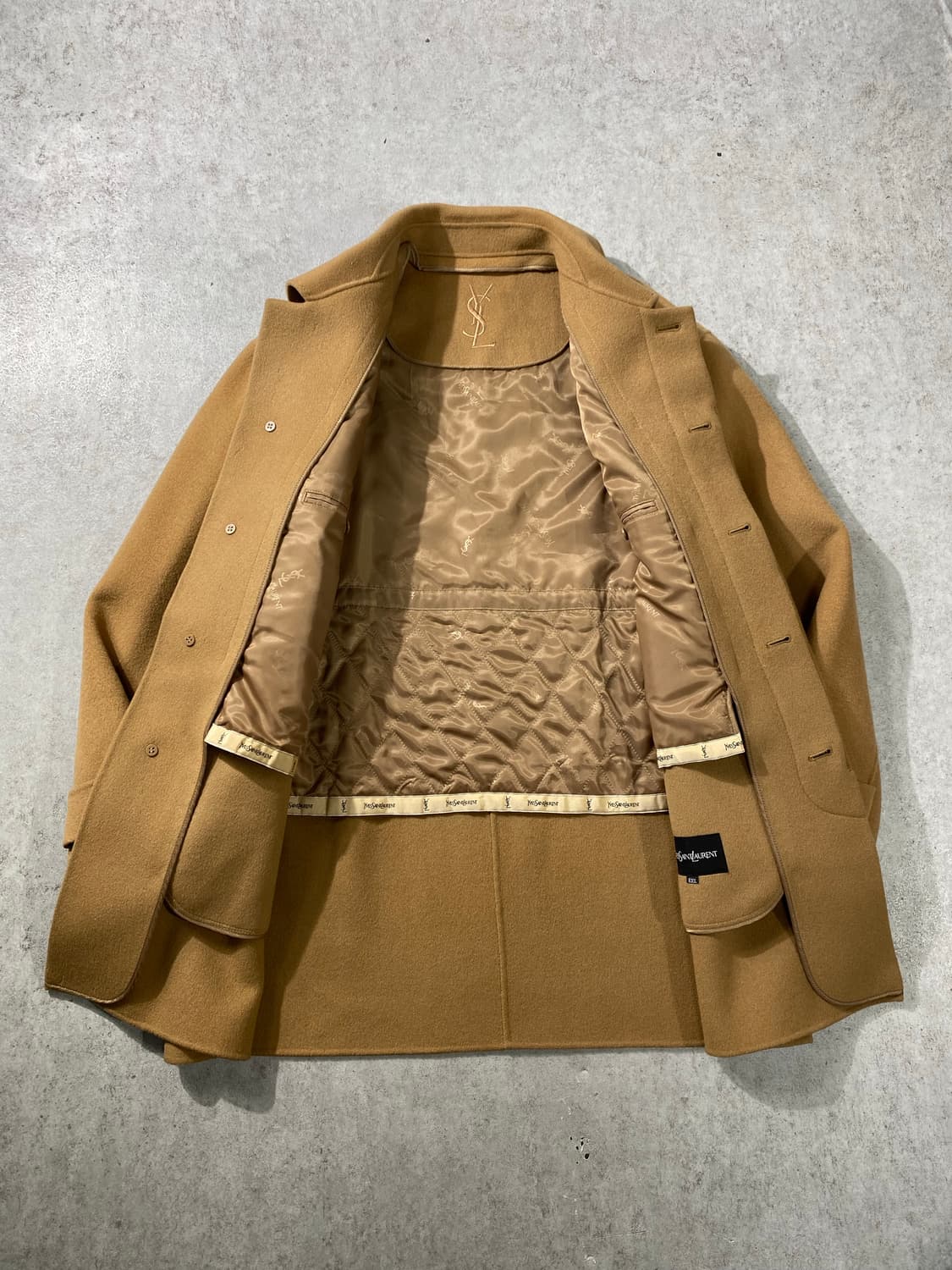 [L-XL] 90s YSL 입생로랑 울 캐시미어 코트 상품이미지5