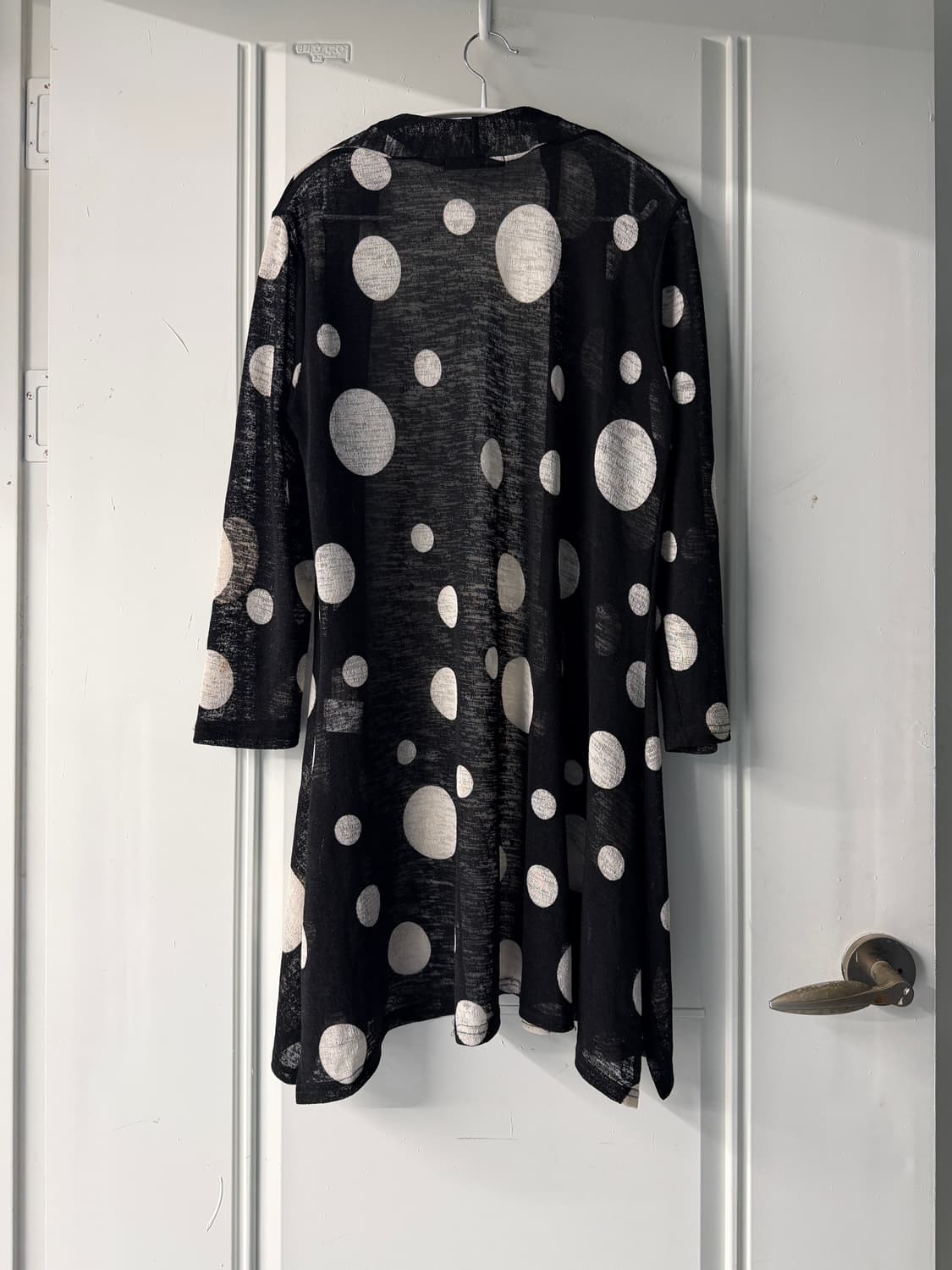 일본빈티지 폴카 도트 롱가디건 로브 상품이미지9